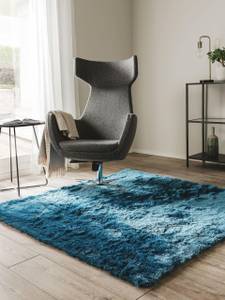 Tapis à poils longs Whisper Bleu - 150 x 4 x 150 cm