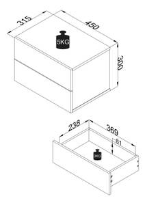 Table de nuit Usal Blanc