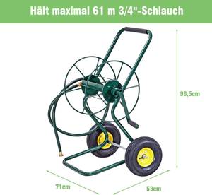 Schlauchwagen SF5793DE Grün - Metall - 53 x 97 x 71 cm