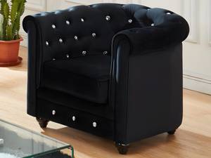 Sessel CHESTERFIELD 2er-Set Schwarz - Tiefe: 85 cm