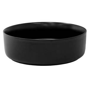 Lavabo ronde avec trop-plein Noir Noir - Céramique - 36 x 12 x 36 cm