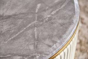 Table basse MARIA plateau en marbre Blanc