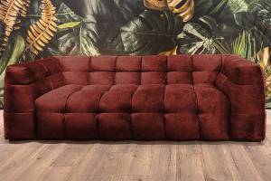 Sofa ROSARIO Velvet Bordeaux - Breite: 282 cm