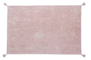 Tapis lavable en coton, ITZA Rose clair