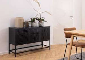 Sideboard Newcastle Schwarz - Metall - 125 x 75 x 40 cm