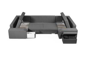 Ecksofa Eckcouch Fergus U Form Couch Grau - Ecke davorstehend links