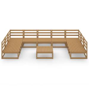 Garten-Lounge-Set (10-teilig) 3009752-1 Braun - Massivholz - Holzart/Dekor - 70 x 30 x 70 cm