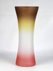 Handbemalte Glasvase Braun - Glas - 15 x 36 x 15 cm