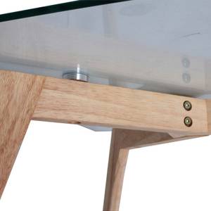 Table basse rectangulaire en verre 110 x Marron - Verre - 110 x 45 x 60 cm