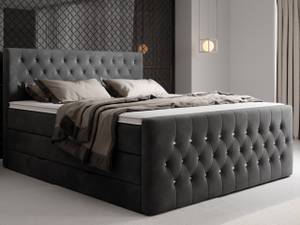 Boxspringbett MARDIN mit Bettkasten Anthrazit - Breite: 160 cm