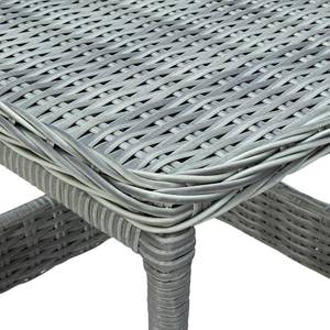 Table basse en résine tressée Gris - Matière plastique - Polyrotin - 45 x 47 x 45 cm
