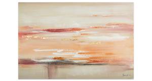 Acrylbild handgemalt Rosewater Tides Beige - Orange - Massivholz - Textil - 120 x 80 x 4 cm