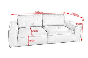 BODHI 3-Sitzer Sofa Braun