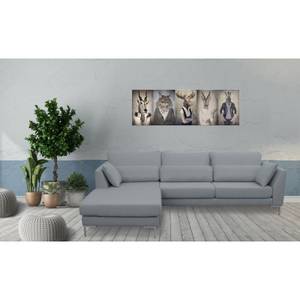 Canapé d'angle gauche tissu gris - SCAVO Gris - Bois manufacturé - 270 x 90 x 182 cm