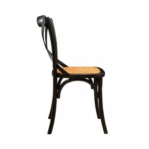 Chaise de Salle à Manger HARMONIE Noir - Bois massif - Bois/Imitation - 52 x 88 x 48 cm