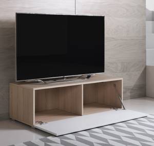 TV-Schrank Luke H1 mit Füße Sonoma Trüffel Dekor - Weiß - Höhe: 32 cm