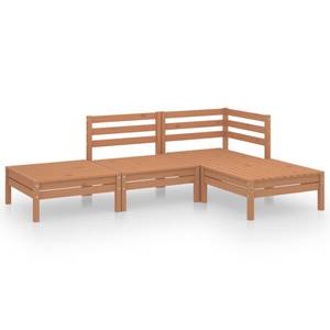 Garten-Lounge-Set Braun - Massivholz - Holzart/Dekor - 64 x 63 x 64 cm