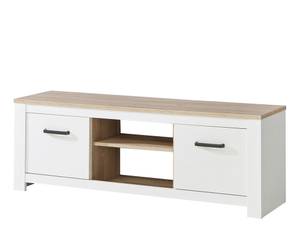 Wohnzimmer Eike 32 Weiß - Holzwerkstoff - 532 x 186 x 43 cm