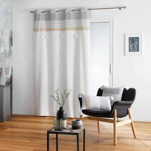 Fenstervorhang  TASSEL Weiß - Textil - 140 x 240 x 140 cm