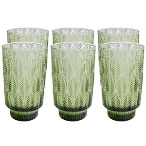 Verres à eau Fogli (lot de 6) Vert