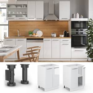 Meuble bas de cuisine Fame-Line 33499 Blanc brillant - Blanc