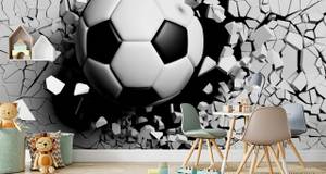 Papier Peint Football Abstraction 3D 180 x 120 x 120 cm