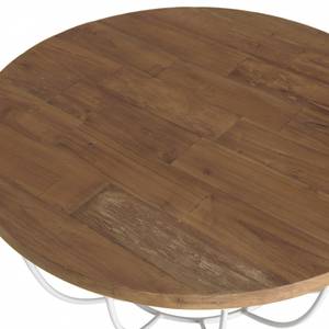 Table basse coque en teck recyclé Marron - Bois massif - 80 x 35 x 80 cm
