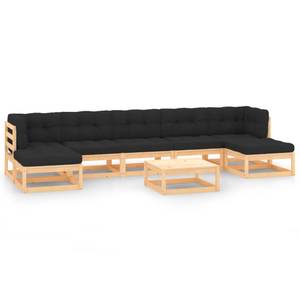 Garten-Lounge-Set (8-teilig) 3009737-2 Anthrazit - Holz