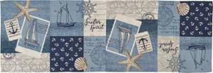 Tischläufer Sailor Patch Blau - Textil - 32 x 1 x 96 cm