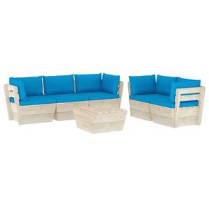 Garten-Lounge-Set (6-teilig) 3016490-10 Blau - Hellblau