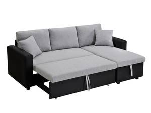 Canapé convertible GAZUR Noir - Textile - 148 x 84 x 223 cm