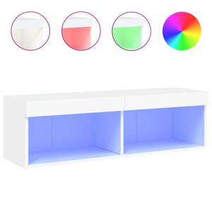 TV-Schrank mit LED-Leuchten D831 Weiß