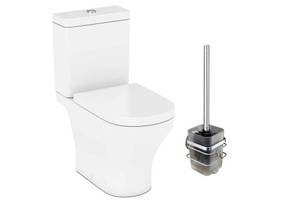 WC-Garnitur Turbo Fix Edelstahl / ABS - Silber