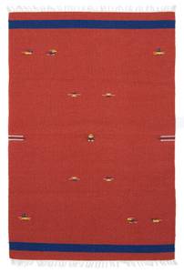 Kelim Modern - 180x120cm Rot - Naturfaser - 120 x 1 x 180 cm