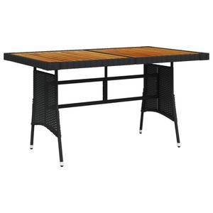 Table de jardin Noir - Polyrotin - Bois/Imitation - 130 x 72 x 130 cm