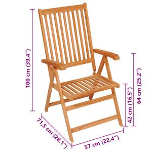 Gartenstuhl (2er Set) 3007487-1 Rotbraun