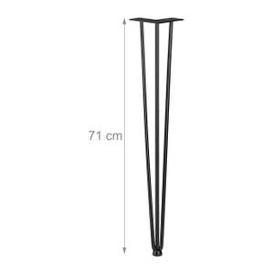 4er Set Hairpin Legs mit 3 Streben Höhe: 71 cm