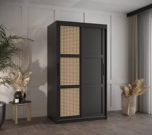 SCHWEBETÜRENSCHRANK PLECIONKA Breite: 100 cm - Schwarz