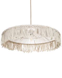 Lampe suspension AKOBO Beige - Blanc - Papier - 60 x 15 x 60 cm