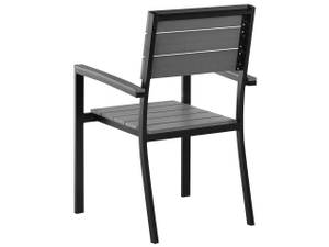 Chaise de jardin COMO Noir - Gris