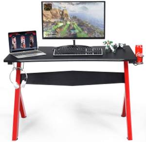 Gamingtisch Computertisch Schwarz - Holzwerkstoff - 60 x 76 x 115 cm