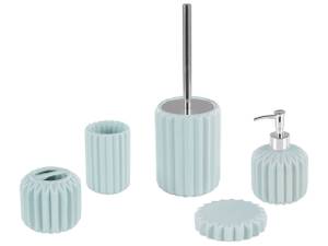 Set accessoires de salle de bain GORBEA Bleu - Argenté - Céramique - 12 x 33 x 12 cm