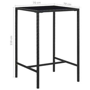 Garten-Bar-Set (5-teilig) 3012236-2 Schwarz - 70 x 70 cm - Anzahl Teile im Set: 5