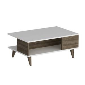 Table basse Grenaa rectangulaire Blanc - Bois manufacturé - 90 x 39 x 60 cm