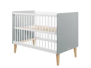 Babybett Emma Weiß - Massivholz - Holzart/Dekor - 67 x 89 x 124 cm