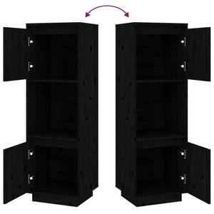 Highboard DE4436 Schwarz - Massivholz - 35 x 117 x 38 cm