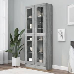 Vitrinenschrank 3005130-2 Eiche Grau Dekor - Höhe: 186 cm