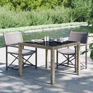 Gartentisch 3011479 Grau - Metall - Kunststoff - Polyrattan - 90 x 75 x 90 cm