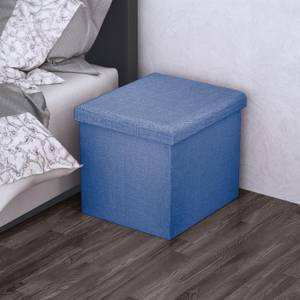 Sitzhocker Sitzwürfel Fußhocker Hocker Blau - Textil - 30 x 30 x 30 cm