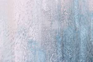 Acrylbild handgemalt Macht der Erde Türkis - Massivholz - Textil - 100 x 75 x 4 cm